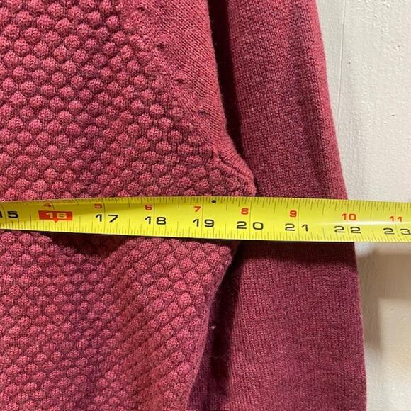 The North Face Tekware Bordeaux Wool Blend Mock Neck Sweater Womens XL Logo Warm - Picture 10 of 10